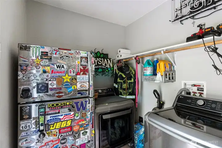 Utility Room w/ Sliding Door to exterior and RV Parking