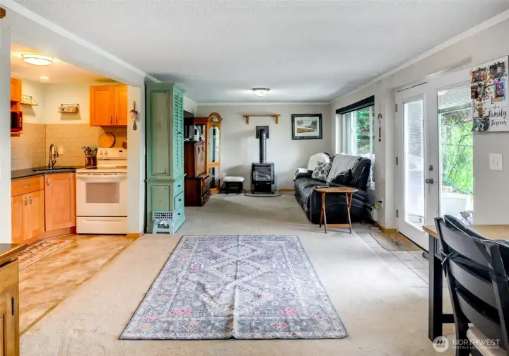 comfortable  in-law suite living area