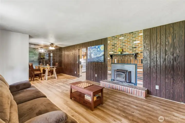 Living room and dining area. Living room and dining area.
