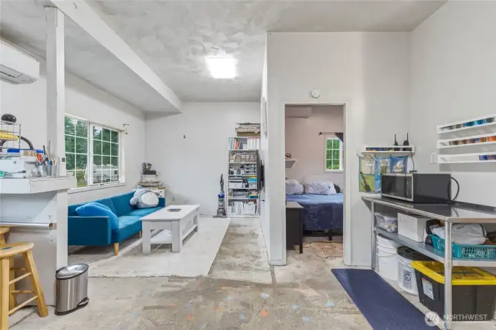 Garage that has been converted. Garage that has been converted.