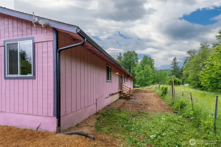 Back of the home. Back of the home.