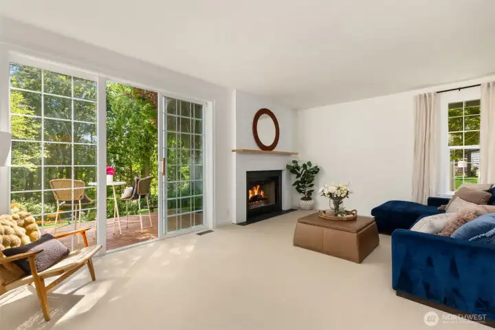 Family Room opens directly out to the back yard