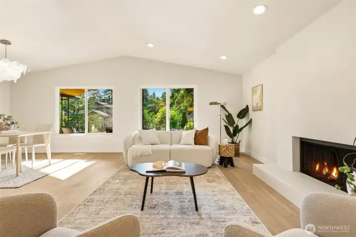 Looking to the balcony from the living room