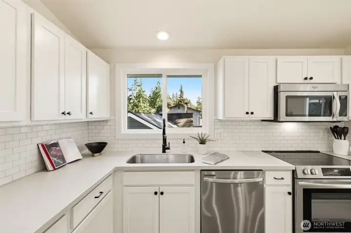 New stainless steel appliances