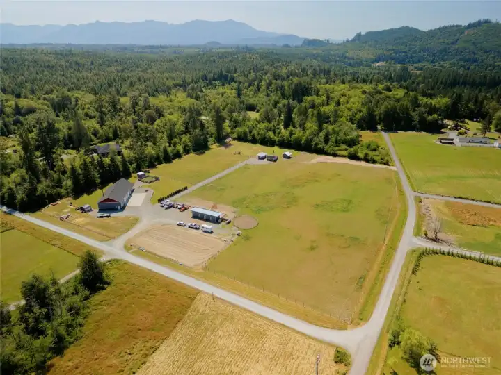 Drone view of property and neighborhood. Drone view of property and neighborhood.