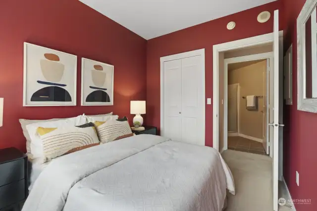 This bedroom also includes a California Closet system.