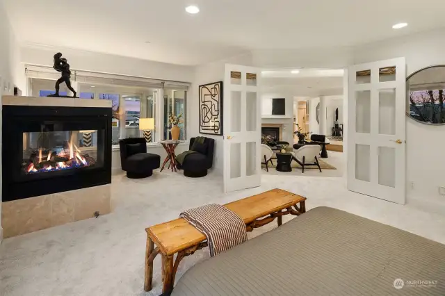 Looking back into the living room from the Primary.