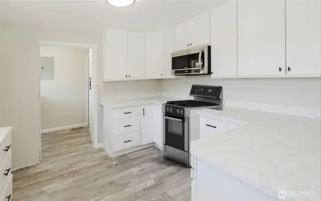 Stove staged