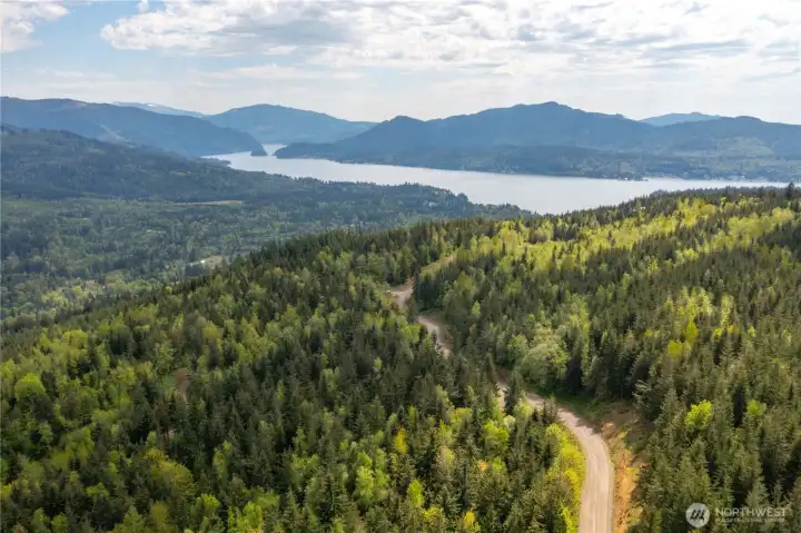 Aerial View from Lot 20 of Lake Whatcom from northern portion of the lot looking to the south