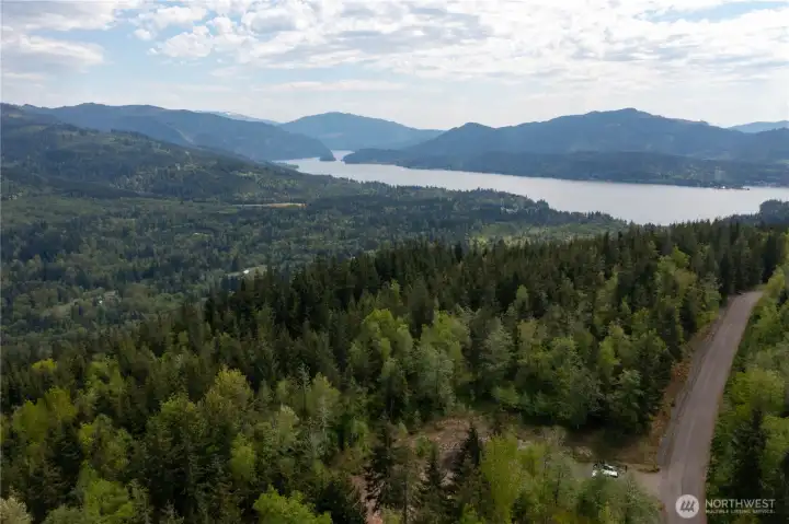 Aerial View from Lot 20 looking at Lake Whatcom