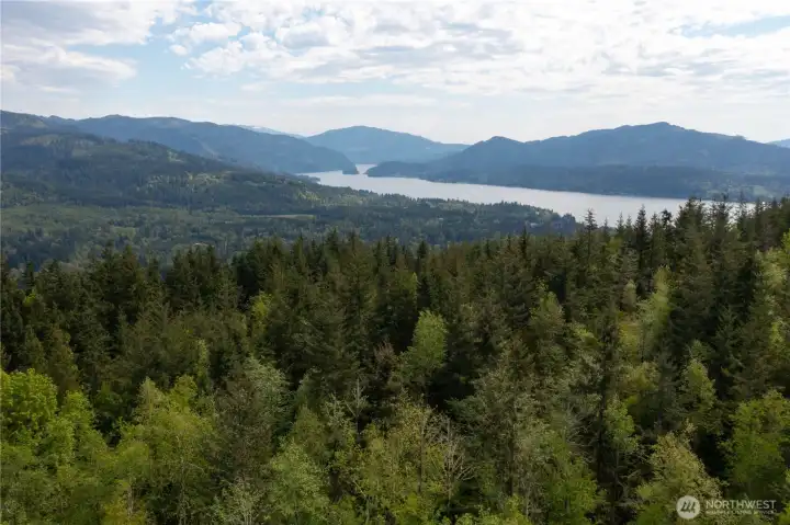 Aerial View from Lot 20 looking at Lake Whatcom