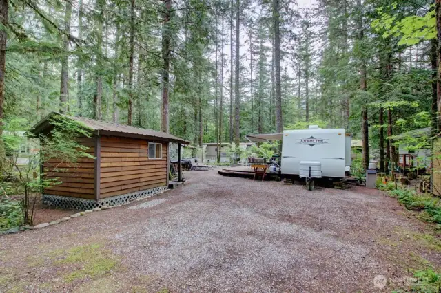 Large lot with shed