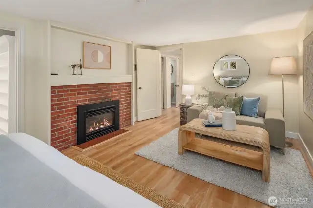 A cozy sitting area makes this a true retreat. This would also be a perfect family/rec room.