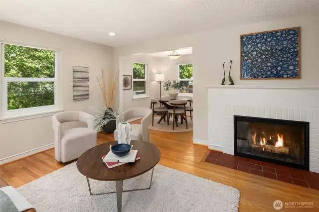 Separate dining room off the living room.