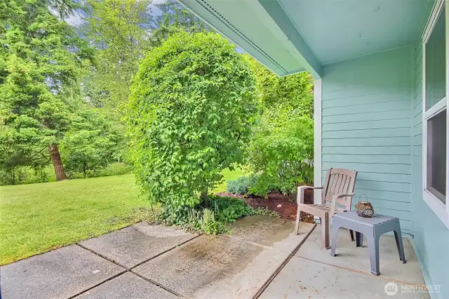 Large private patio