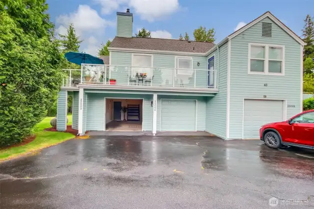 Private spacious garage with window and bay space