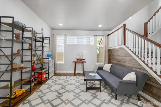 Flex living space just across from the dining room