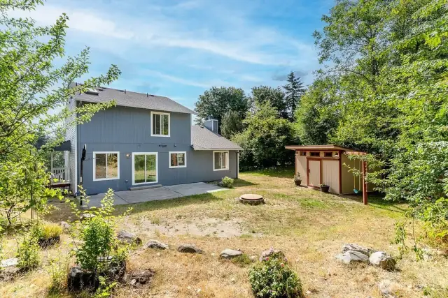 Spacious backyard