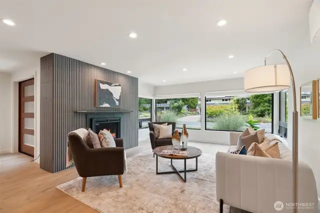 Open, light filled living.