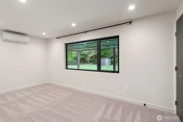 One of three bedrooms on the lower level.