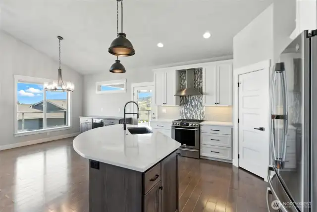Kitchen with walk-in pantry off to the right