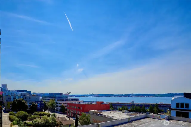 Welcome to unit #553! Enjoy spectacular views of Elliott Bay, West Seattle, The Great Wheel and the Stadiums from your private deck! Of course, the sunsets from the deck are fabulous.