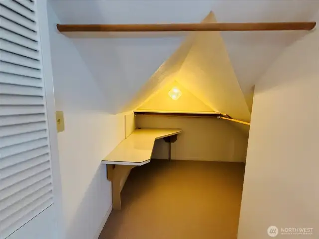 One of the closets in the upstairs bedroom.