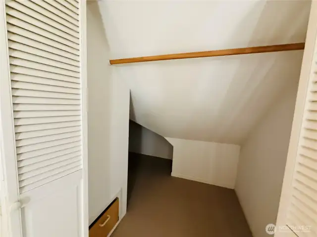 The other closet in the upstairs bedroom.