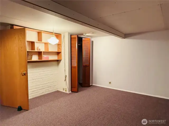 The bedroom in the basement ...(has no window.)