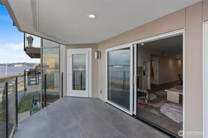 The view deck is accessed by the living room and Primary Suite.