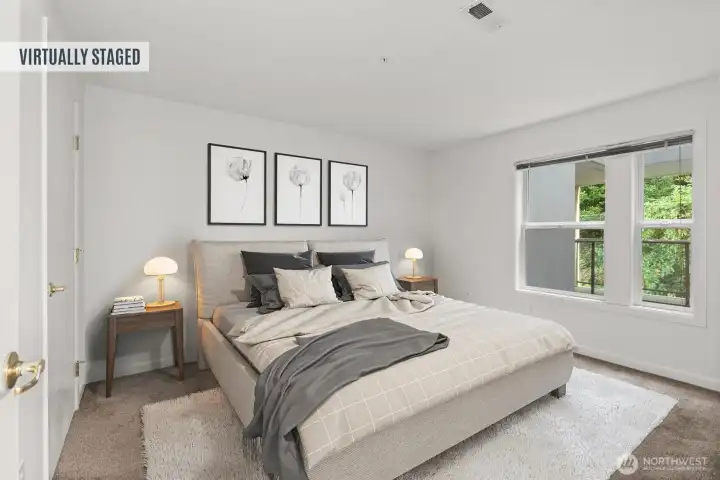 Second bedroom (virtually staged).