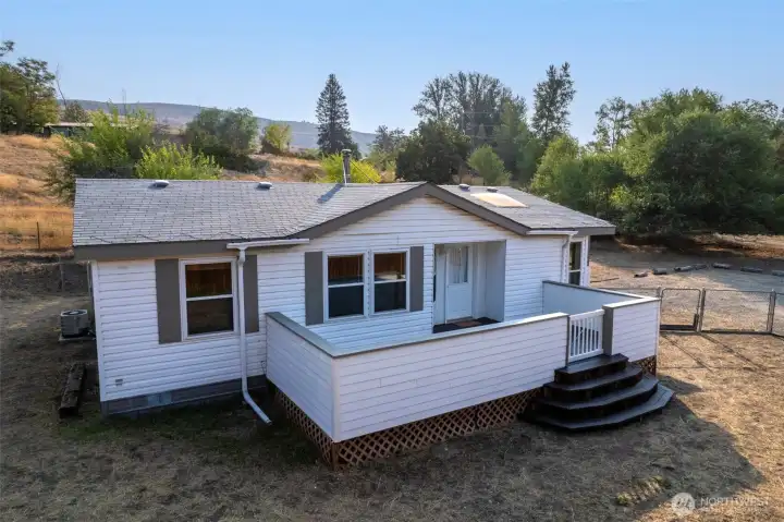 Large deck is perfect for an equinox celebration.