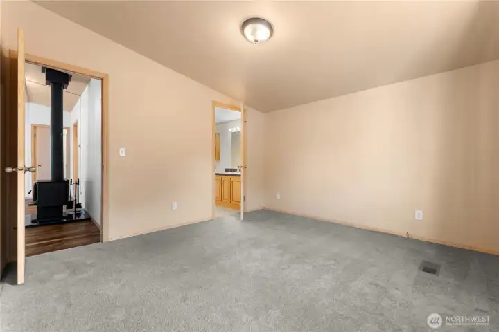 Primary suite located off of the living room.