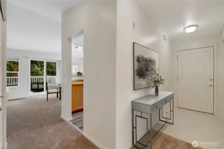 Vaulted ceilings, open flow, and sunshine for days.