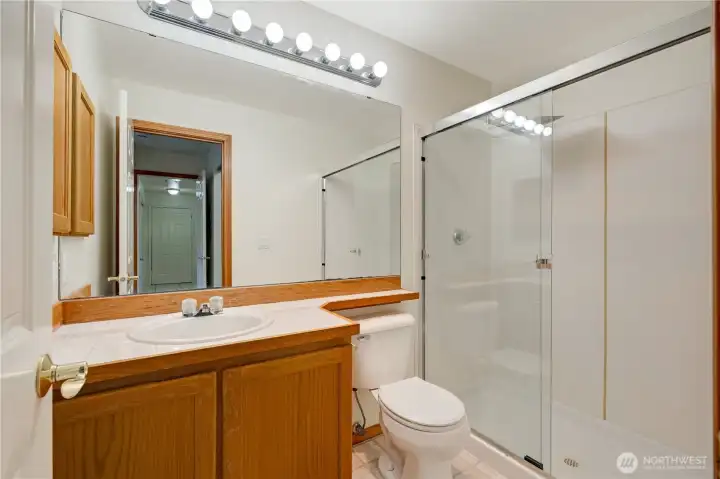 Private ensuite bath for comfort and convenience.