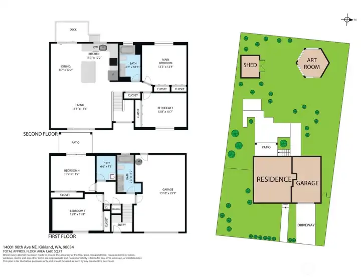 Floor plan and site plan