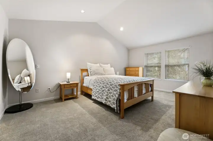 Spacious light filled primary bedroom