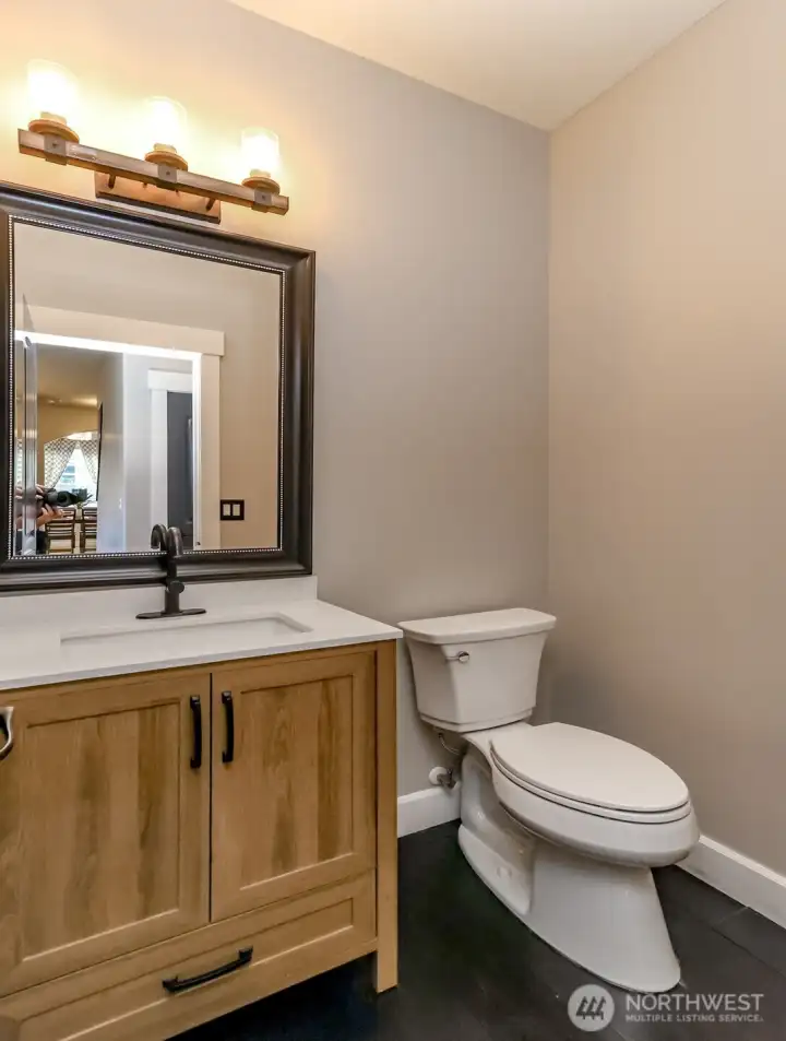 powder bathroom on main level for guests