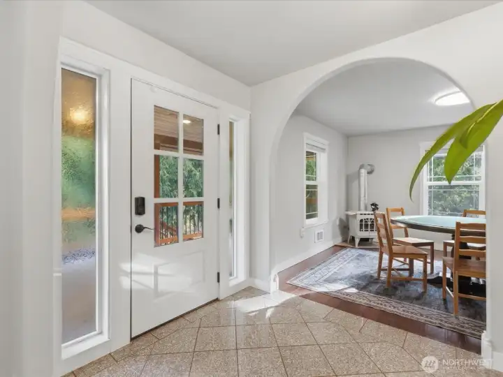 Entry on main floor.