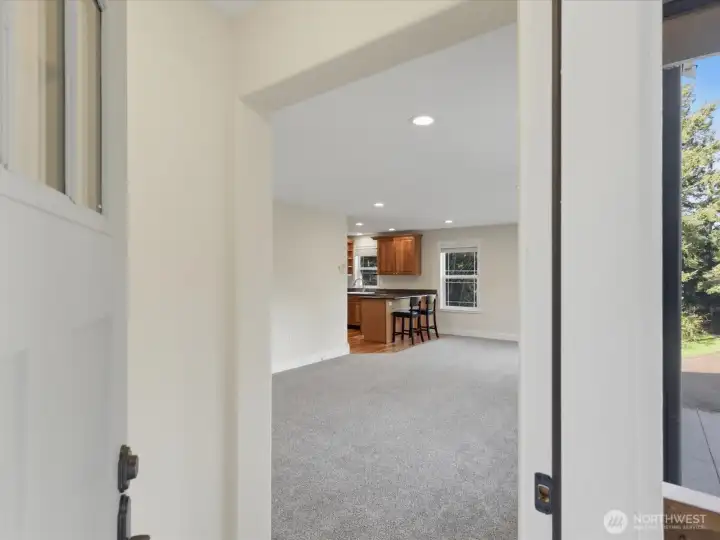 Enter the ADU through the Butler Pantry or by separate exterior entrance.