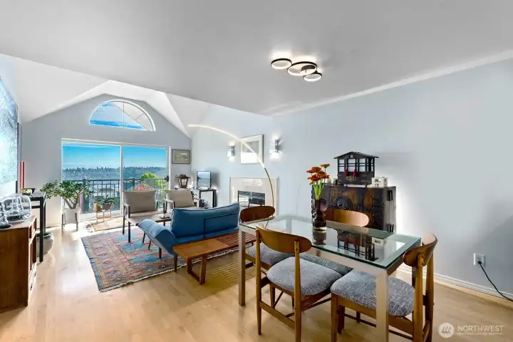 Plenty of space for a large dining room table.