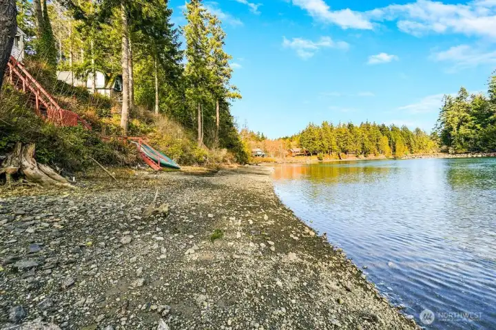 Access to the water down your stairs.