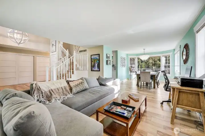 the living room looking towards the dining area