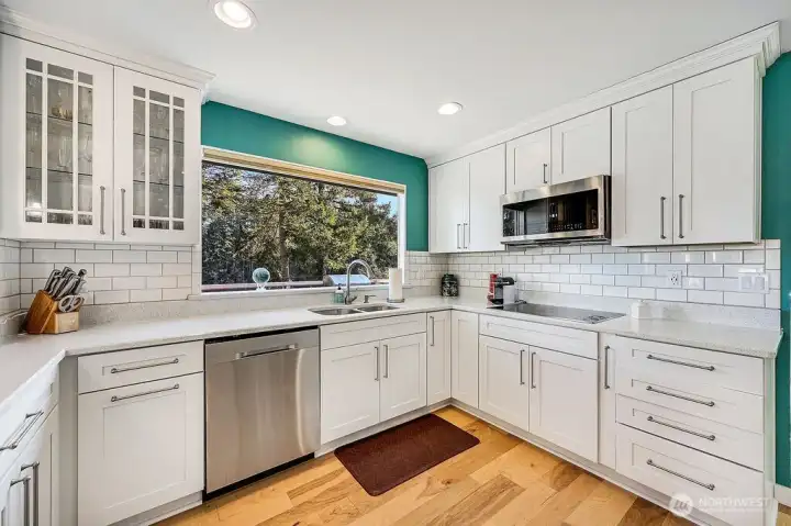 A kitchen with a view.