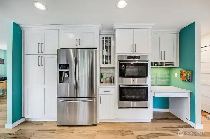 Lots of storage and a convenient desk