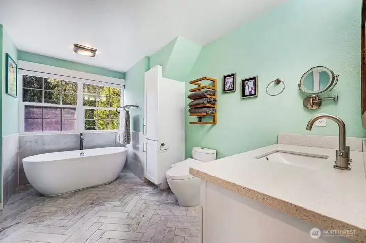 The spa like bathroom