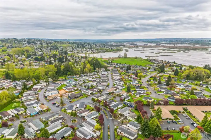 Aerial view of the community