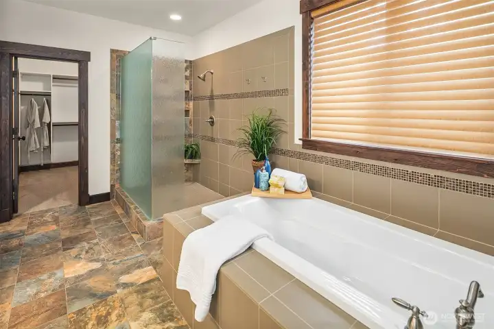 Gorgeous walk in shower!