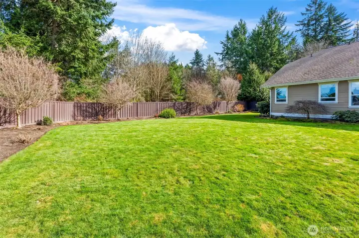 This corner lot gives you great privacy!