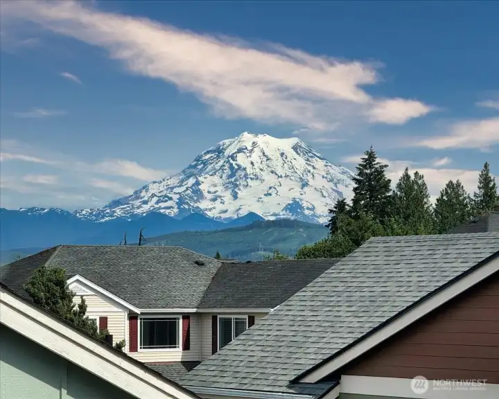 Enjoy Mount Ranier Views from the Main Bedroom